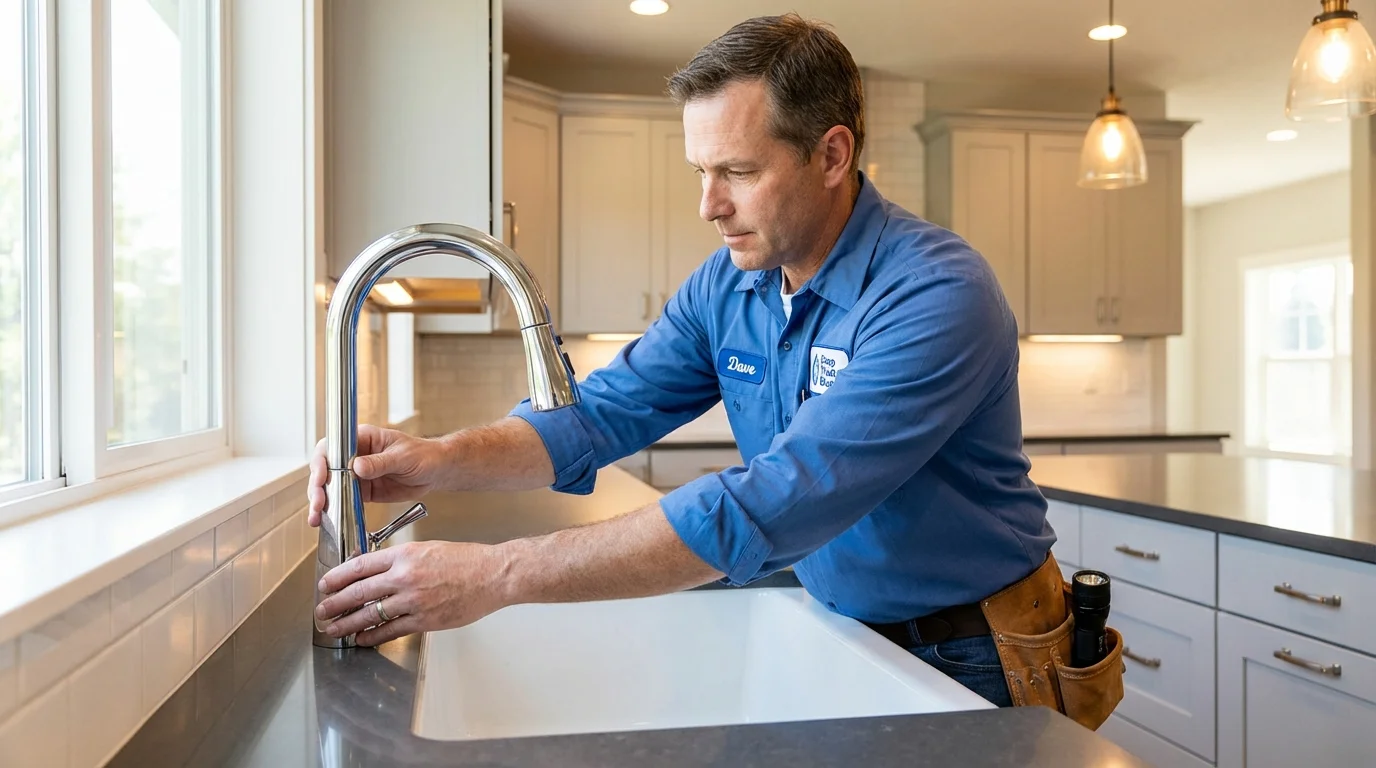 Kitchen faucet installation by Johns Plumbing LLC in Corinth